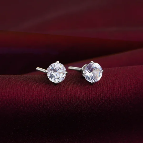 Zircon Stoned Silver Studs