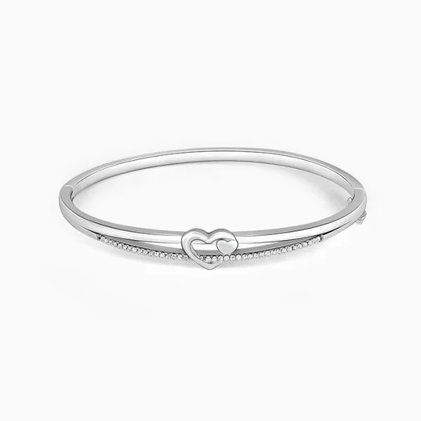 Silver Minimal Heart Bracelet - Image 5