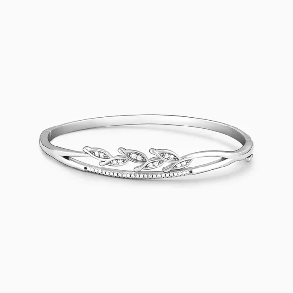 Silver Leaf Centrepiece Bracelet - Image 5