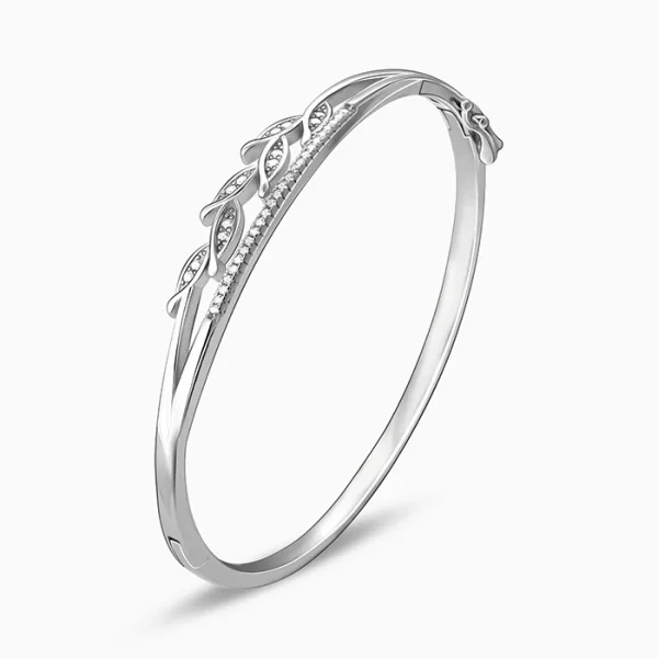 Silver Leaf Centrepiece Bracelet - Image 3