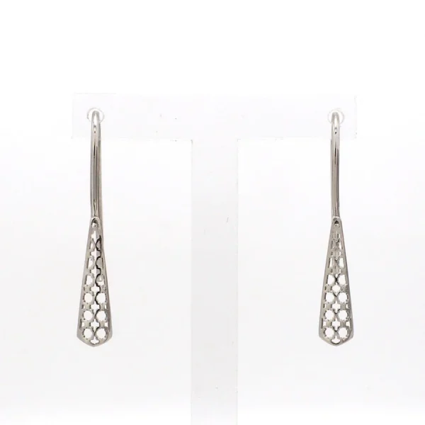 Designer Filigree Platinum Earrings for Women JL PT E 199